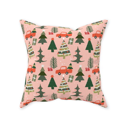 Little Vintage Red Truck Throw Pillow