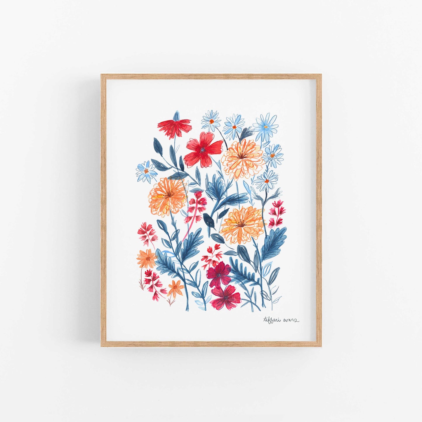 Bountiful Marigold Bouquet Art Print