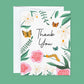 Thank You with Flowers, Butterflies, and Inchworm Note Cards