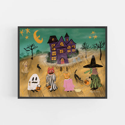 Tricks or Treats Halloween Art Print