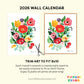 2026 in Bloom Wall Calendar with Framable 8x10 Art