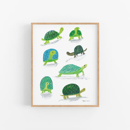 Turtle Collection Art Print