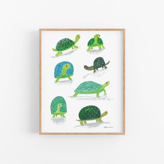 Turtle Collection Art Print