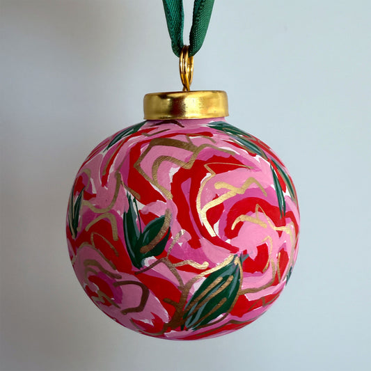 Yuletide Glow - Hand Painted Ornament