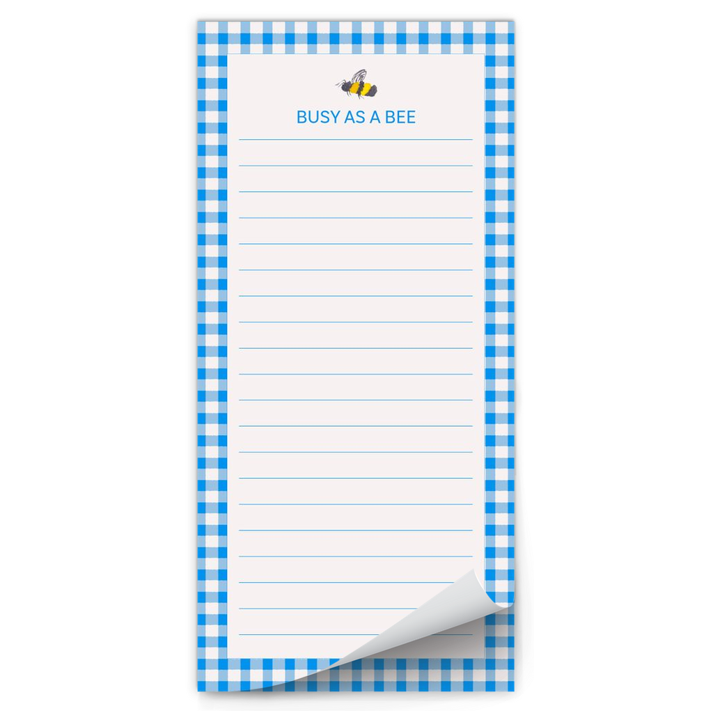 Busy as a Bee Magnetic Notepad, 4.25x9"