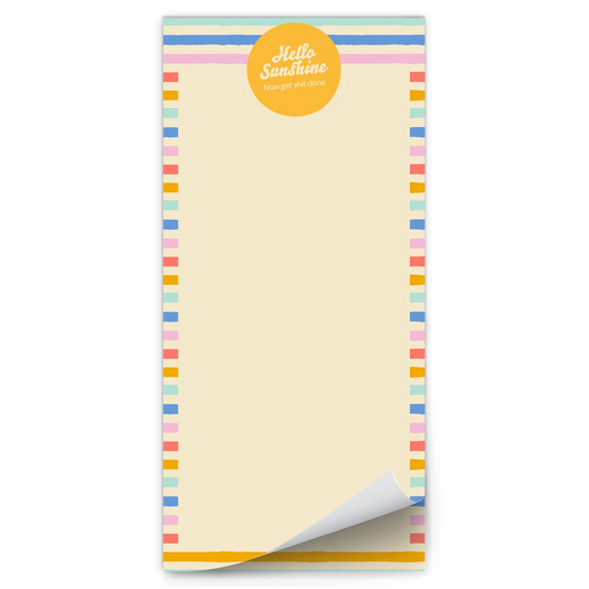 Hello Sunshine Magnetic Notepads, 4.25x9"
