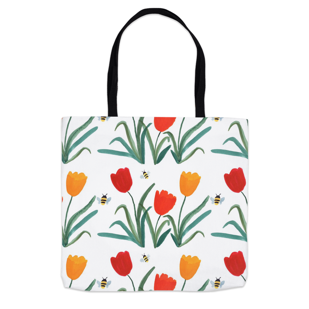 Tulips and Bees Tote Bag
