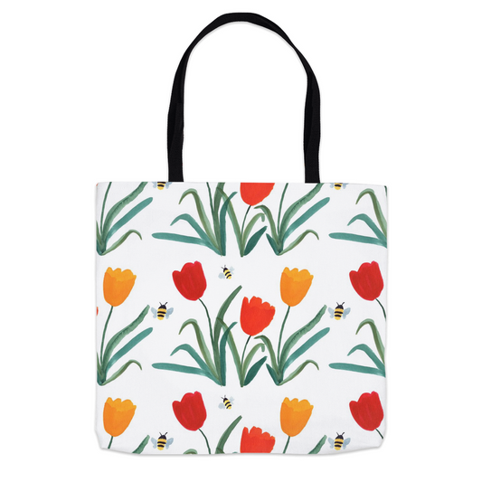 Tulips and Bees Tote Bag