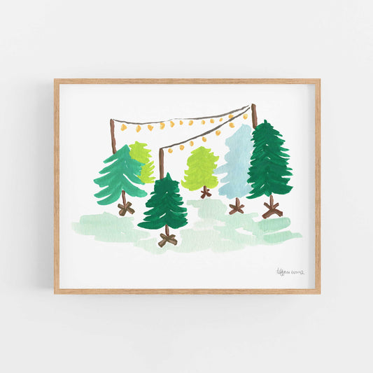 Christmas Tree Lot Art Print