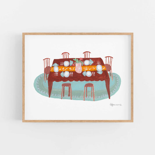 Dinner Table Art Print