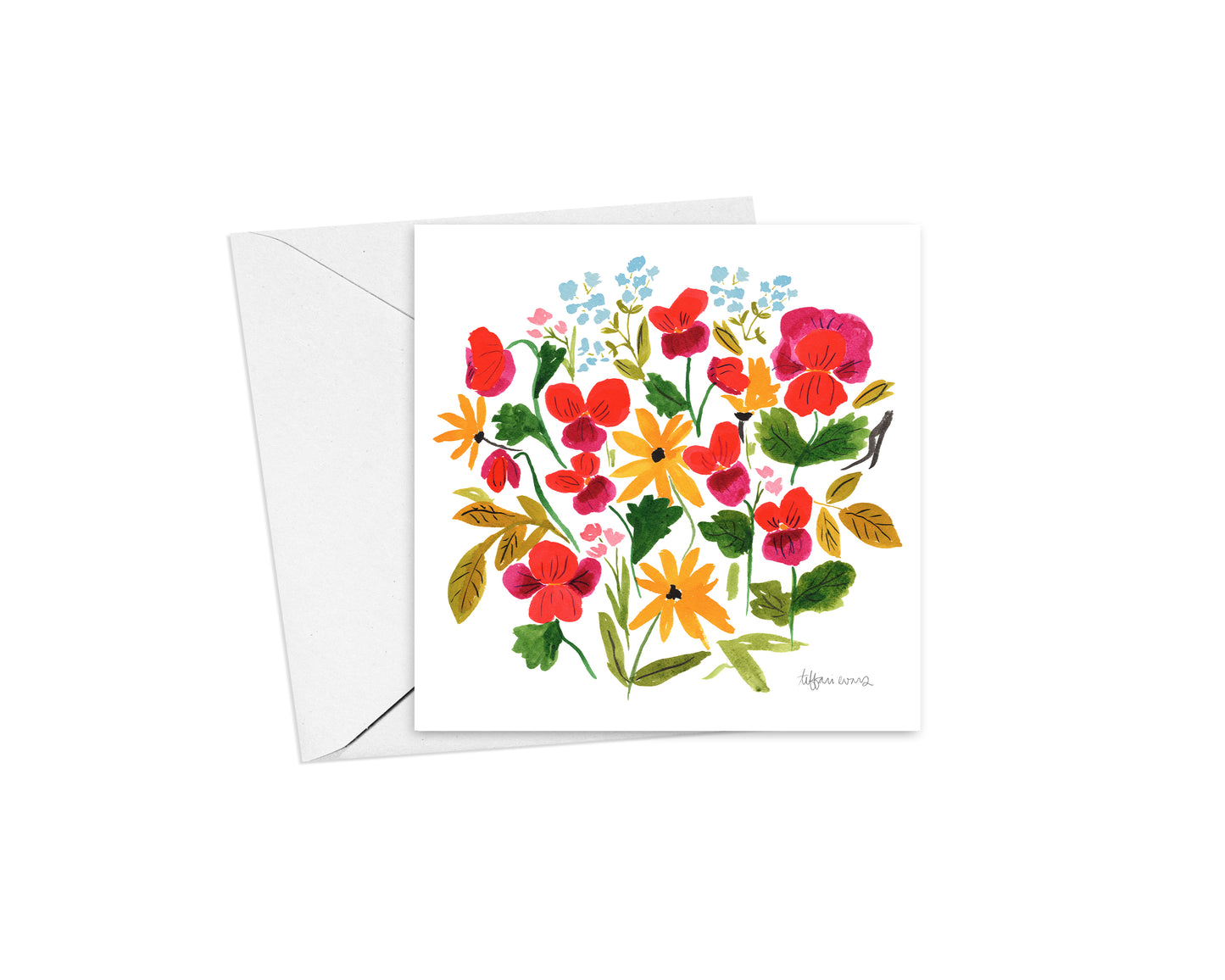 Power to the Pansy Stationery Cards