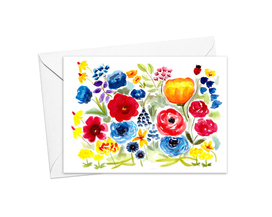 Joyful Flower Garden Stationery Cards