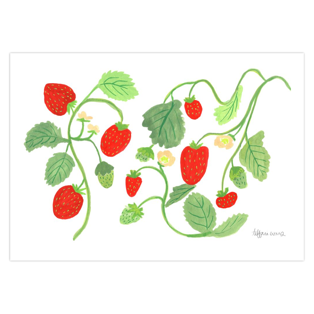 Strawberry Fields Stationery Cards