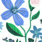 Blue Vintage Flowers Art Print
