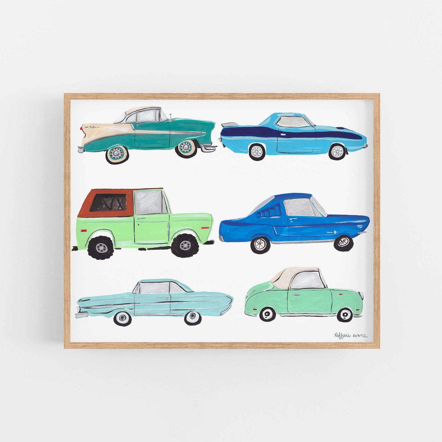 Classic Cars Art Print