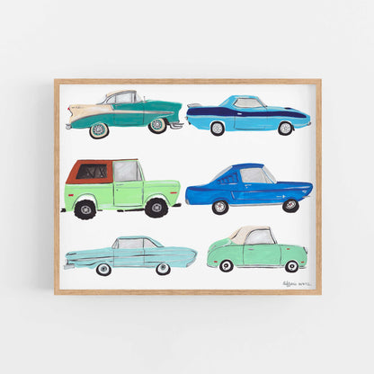 Classic Cars Art Print