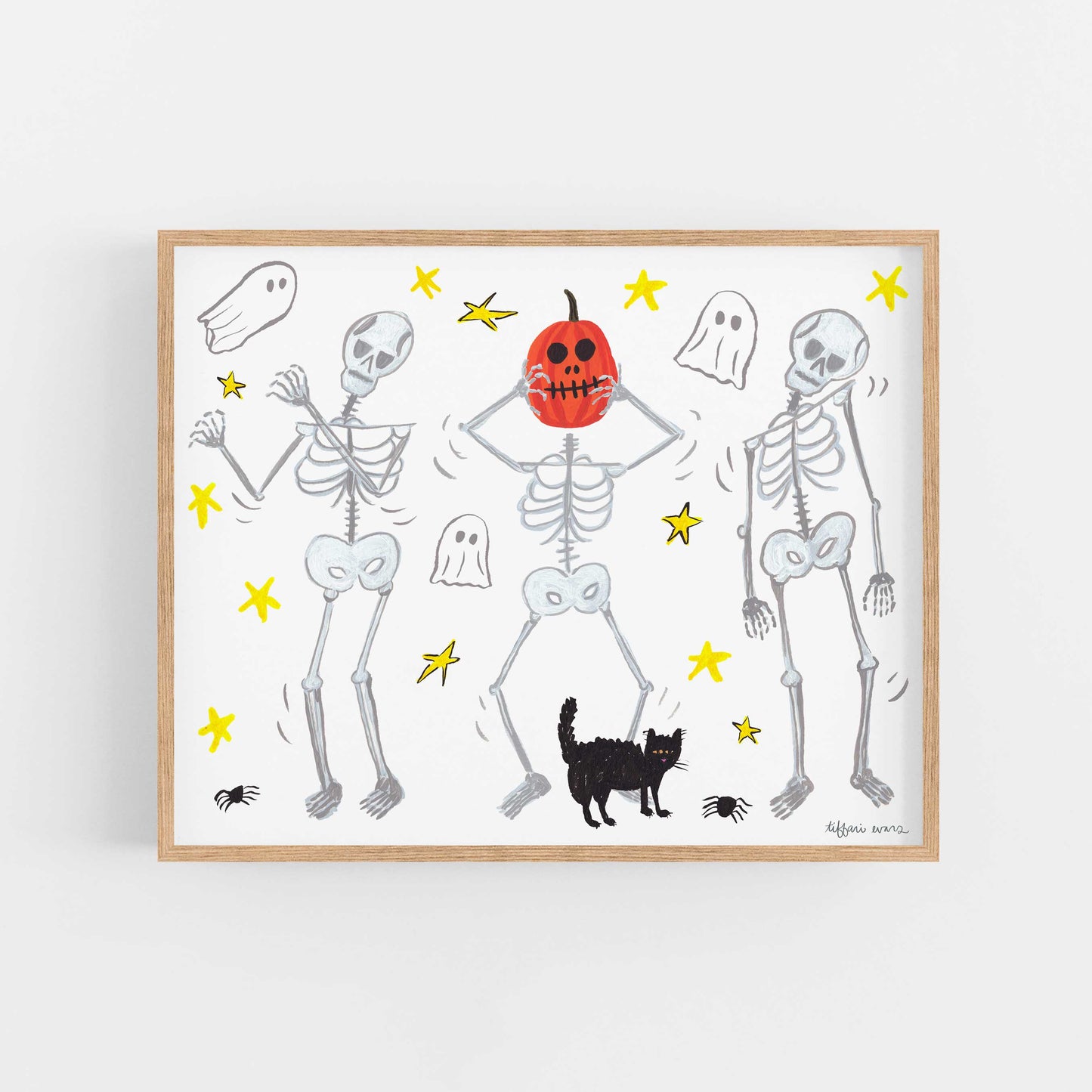 Dancing Skeletons Art Print