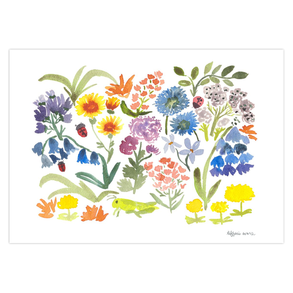 June Flower Garden Stationery Cards