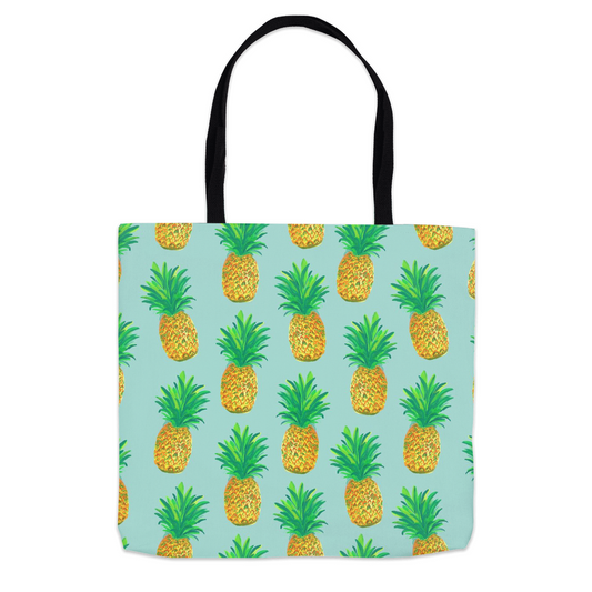 Pineapples on Teal Tote Bag