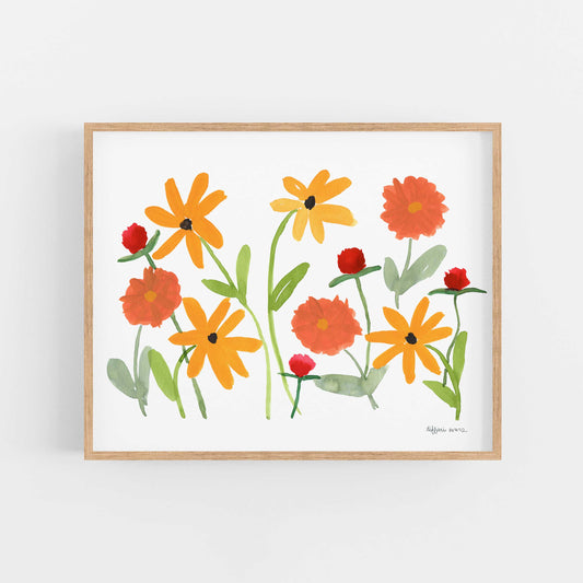 Fall Flower Posy Art Print