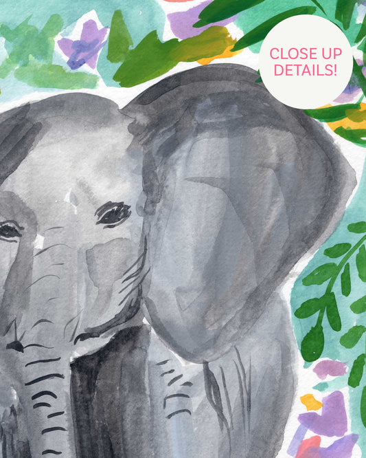 Friendly Elephant Art Print