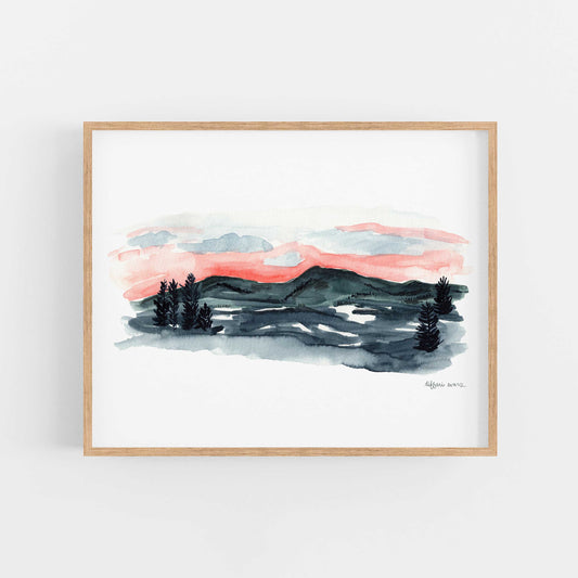 Mountain Sunset Art Print