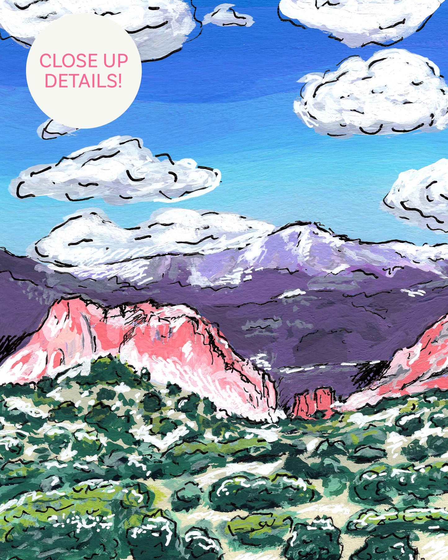 Pikes Peak and Garden of the Gods Art Print