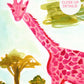 Pink Giraffe Art Print