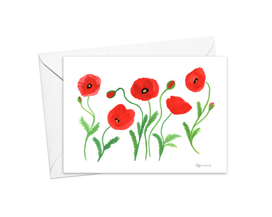 Poppies Stationery Cards