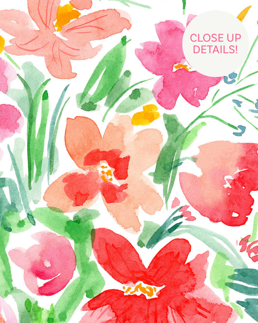 Pretty Pink Flower Garden Art Print