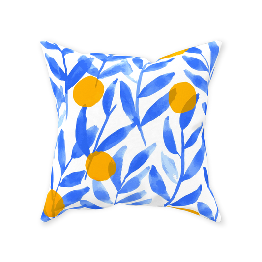 Modern Lemons Throw Pillow