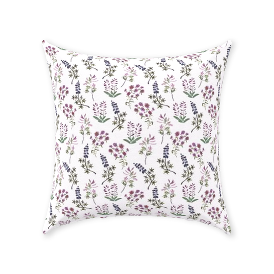 Easy Going Wildflowers Throw Pillow