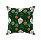 Retro Ornaments Throw Pillow