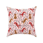 Playful Tigers on Blush Throw Pillow