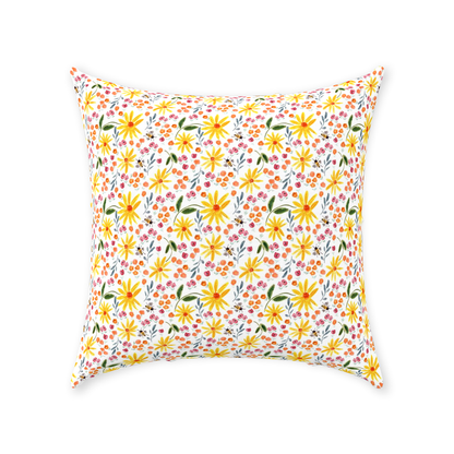 Flower Jubilee Flowers Throw Pillow