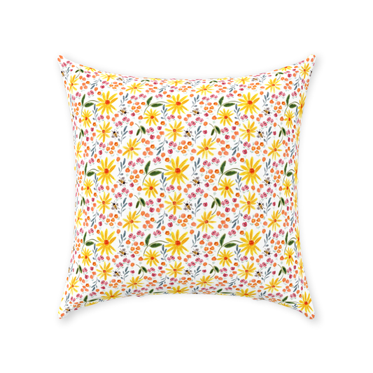 Flower Jubilee Flowers Throw Pillow