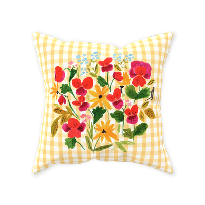 Power to the Pansy Throw Pillow