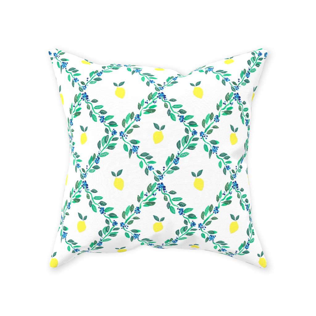 Trellis throw clearance pillow