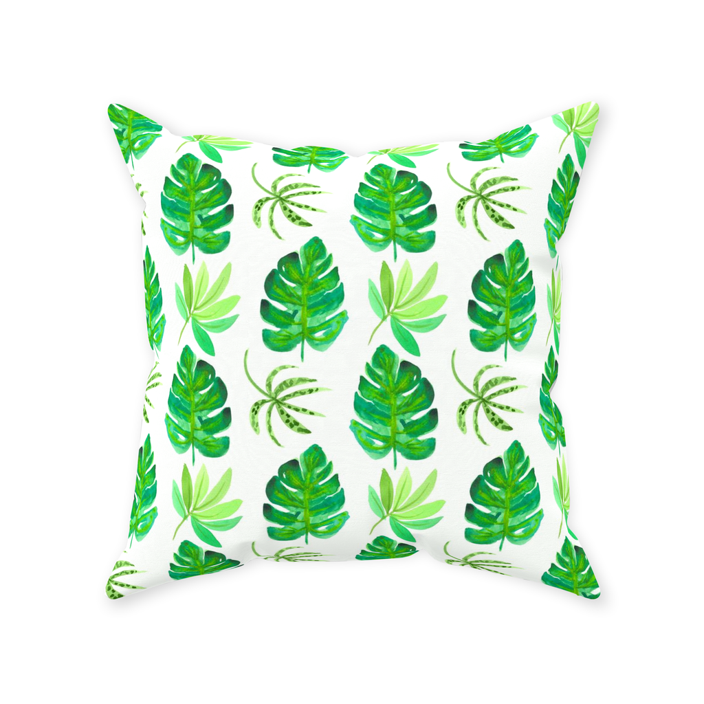 Palm Leaves Throw Pillow
