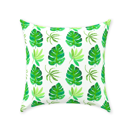 Palm Leaves Throw Pillow