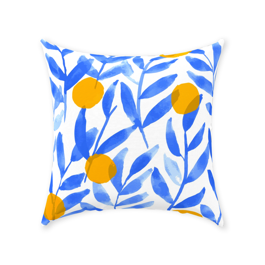 Modern Lemons Throw Pillow