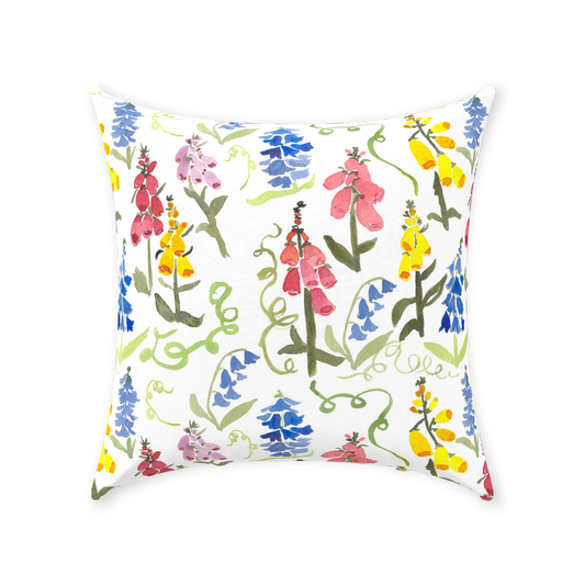 Ring the Bell Flowers Throw Pillow