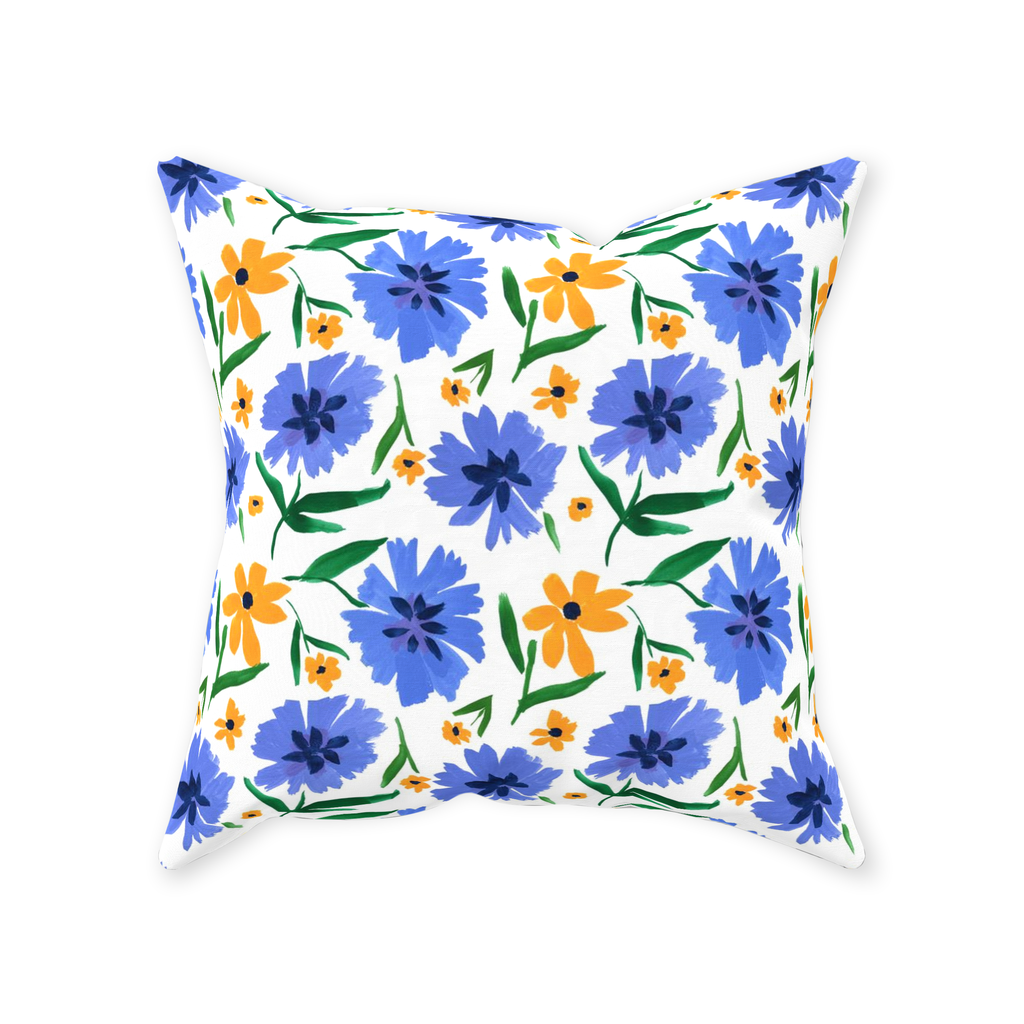 Cornflower Dance Throw Pillow