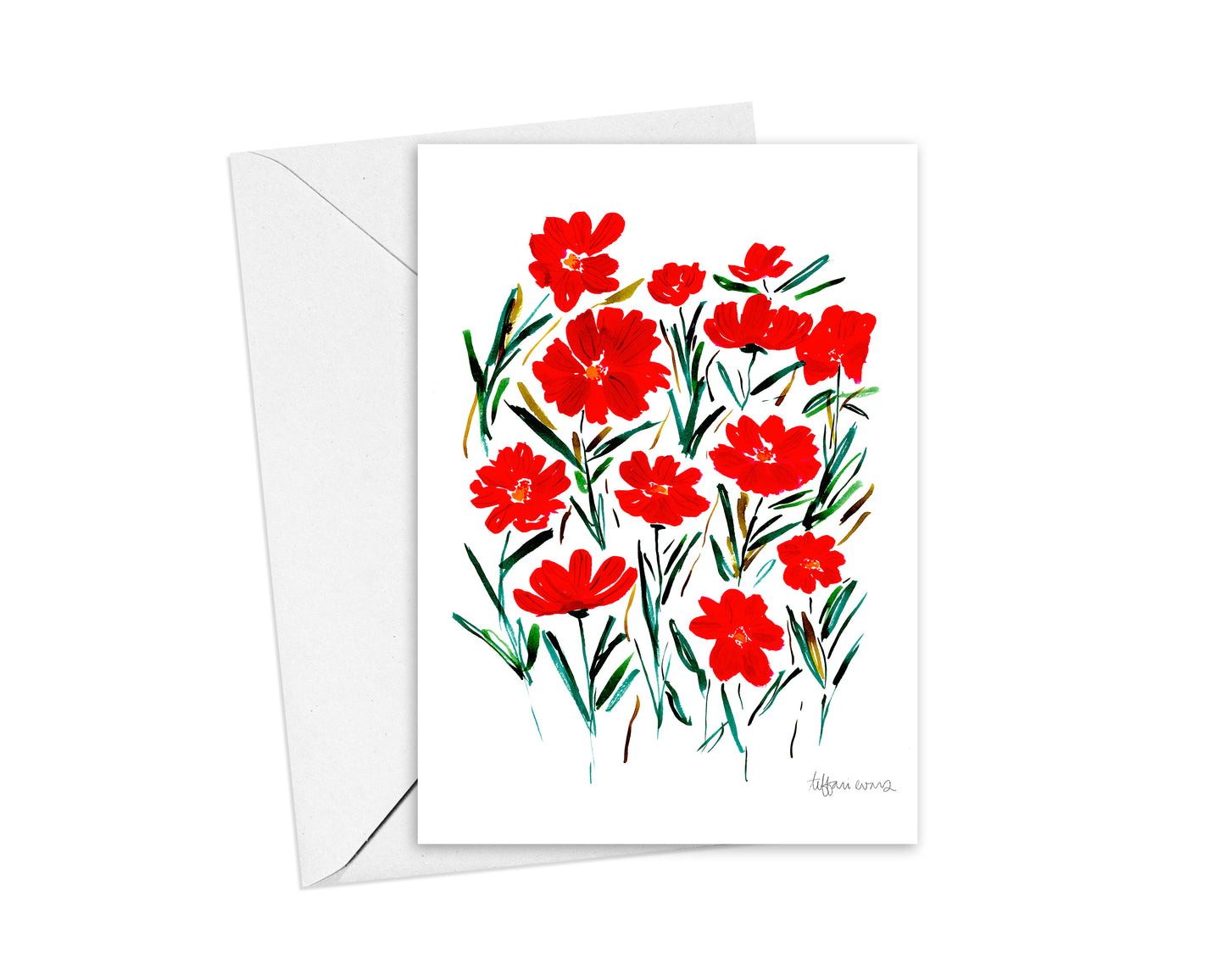 Red Cosmos Stationery Cards