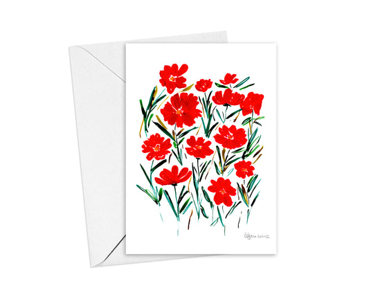 Red Cosmos Stationery Cards