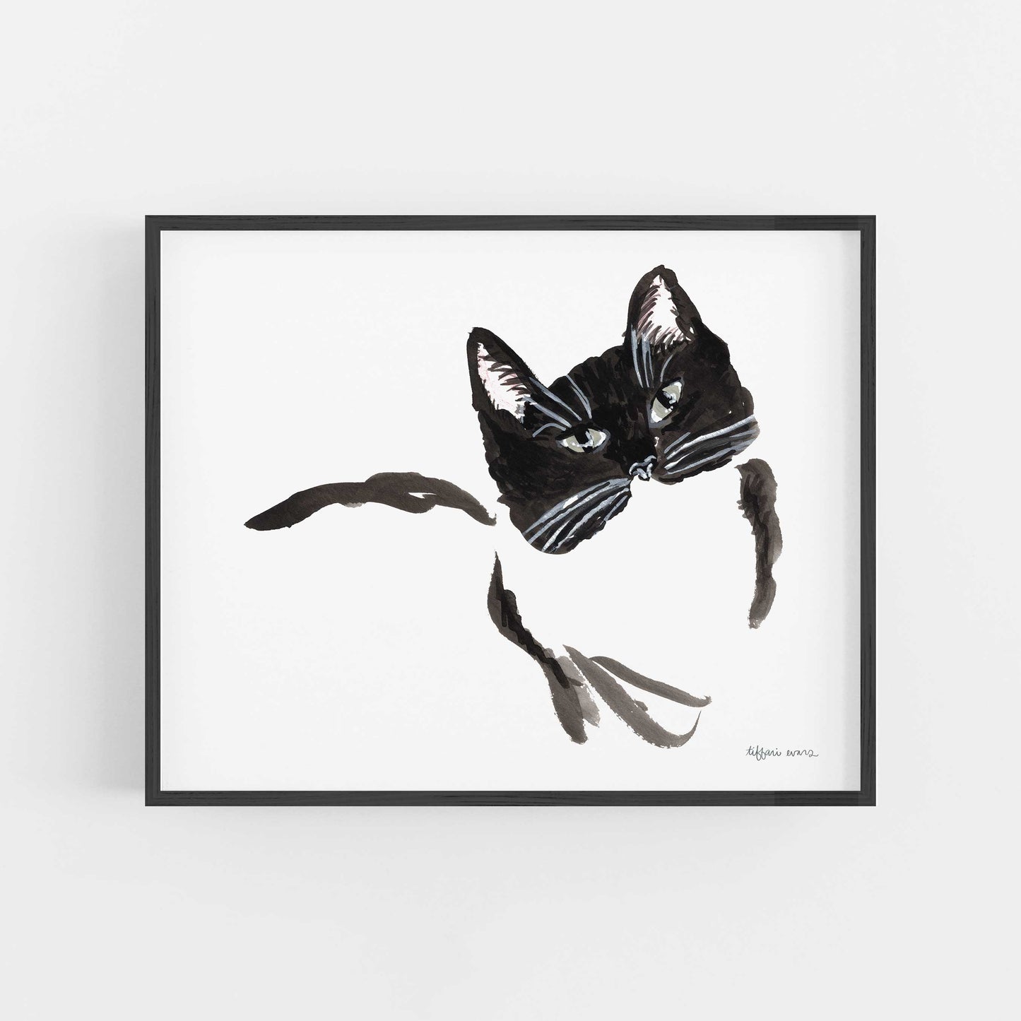 Tuxedo Cat Portrait Art Print