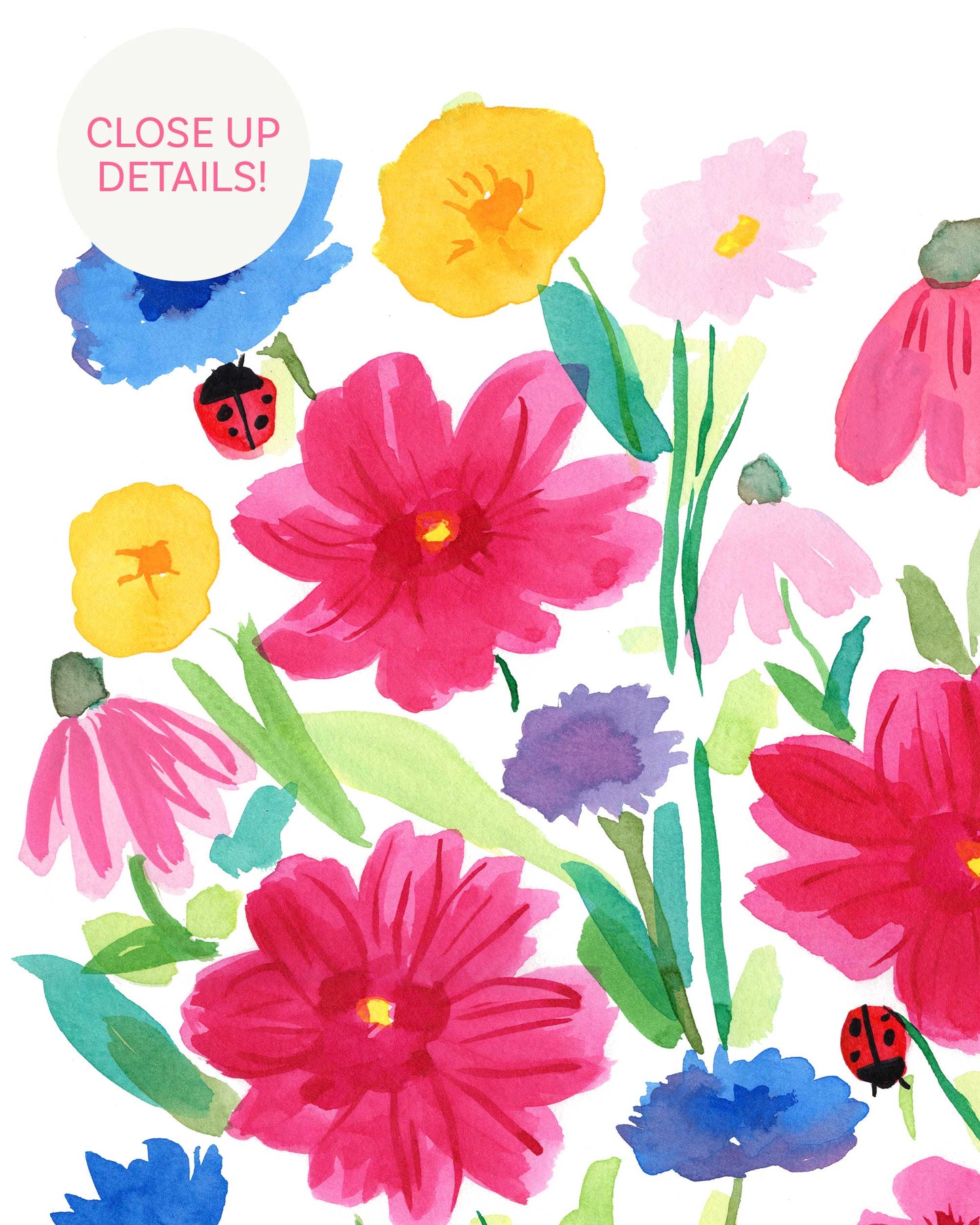 Whimsical Wildflowers Art Print