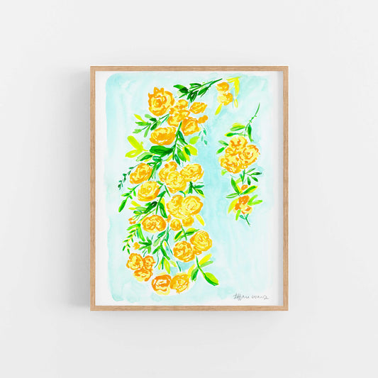 Yellow Spring Roses Art Print